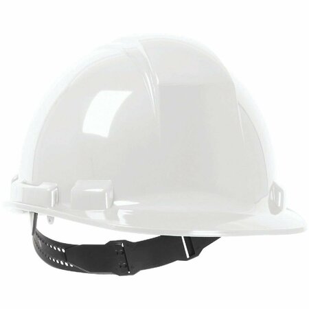 SAFETY WORKS White Cap Style Non-Vented Hard Hat with Pin Lock SWX00344